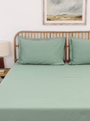 House This Sage Double Bedsheet Set (Green) image